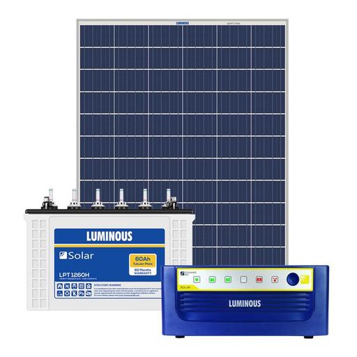 Luminous 600 VA Off Grid Solar System with 100 Watts Panel and Lu